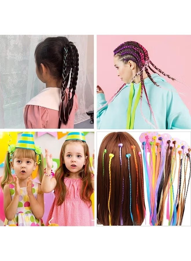 مجموعة من 24 إكسسوار شعر للفتيات، وصلات شعر ملونة للأطفال، مشابك شعر نايلون قوس قزح للأطفال والفتيات تسريحات ذيل الحصان (ألوان متعددة) - Image 5